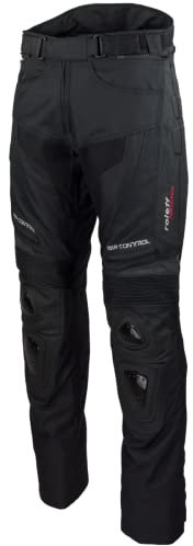 ROLEFF Motorradhose Textil/Mesh und Leder, Schwarz, Größe L