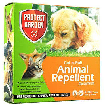 PROTECT GARDEN 86600253 Cat-a-Pult Animal Repellent, 2 x 50g - Non-Harming Concentrate Animal Repellent - Scent Based Repellent Deters Animal Fouling - Effective Against Foxes, Cats & More