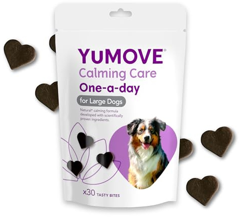 YuMOVE Calming Care Tasty Treats Dog Supplements, Anxiety Relief Calming Tablets for Dogs who are Stressed or Nervous, Large Dogs, 30 Chews - 1 Month Supply