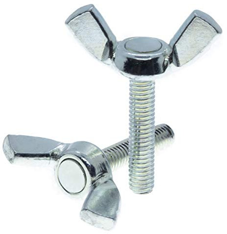 M4 (4mm x 25mm) Butterfly Wing Screws Thumb Screws Wing Bolts Steel (Pack of 10) A06BC