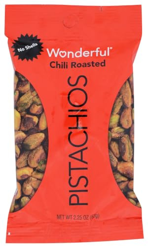 Wonderful No Shell Chili Roasted Pistachios, 2.25 Ounce -- 24 per case.