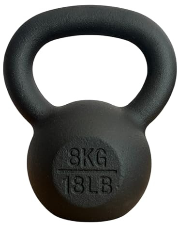 Chase Fitness Cast Iron Kettlebell for Strength and Cardio Home Gym Training 4kg - 40kg (8KG)
