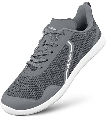 Giesswein Barefoot Hommes Schiefer 41 - Chaussures Pieds Nus en mérinos pour Hommes, Baskets de Fitness pour Le Sport en Plein air, Chaussures de Trail, Sneakers pour Hommes en Laine mérinos