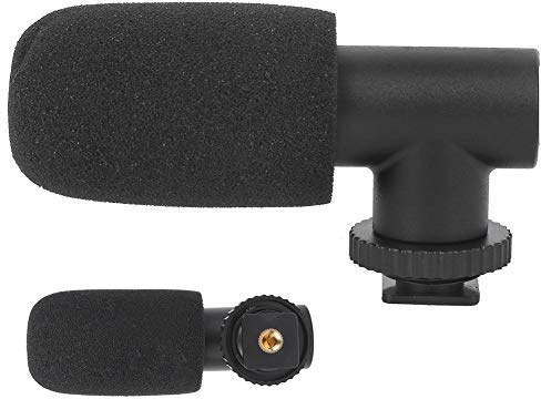 Micrófono de Video, Micrófono de Entrevista en la Cámara con Capacitancia Cardioide Superior de la Máquina para SLR, Videocámaras y Teléfonos Móviles con Conector de 3,5 Mm