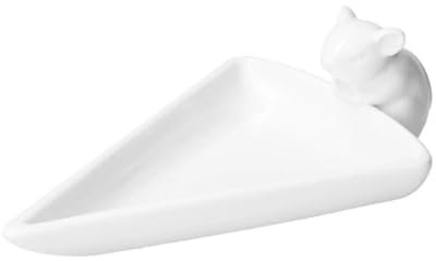 La Porcellana Bianca Piatto Servi Formaggio In Porcellana Fattoria 20,5x12xh5,5 cm