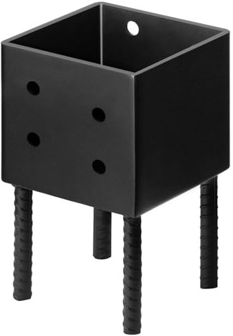 eoere 6x6 Post Base Anchor for Concrete, 11 Gauge Heavy Duty Weld Steel Pergola Deck Pole Barn Post Bracket, 1 Pack