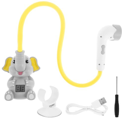 VAVPUP Alcachofa de ducha para bañera de bebé, bomba de agua de elefante controlable de forma segura e inteligente, ajustable, cabezal de ducha para juguetes de baño de bebé, cabezal de ducha de