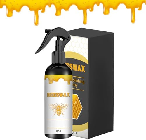 Beeswax Spray Polish for Wood Floors & Furniture - Natural Organic Beeswax Wood Care Restorer, 120ml Non-Toxic Eco-Friendly Floor Spray （1Pcs）