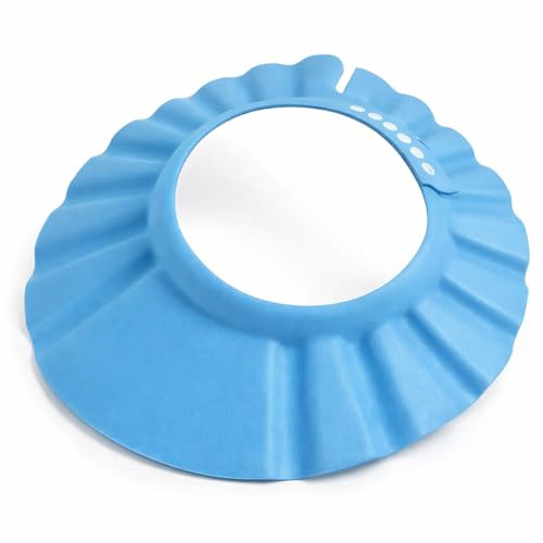 PARENCE - Gorro de baño para bebé - Protección para ojos y oídos | Gorro de ducha ajustable | Silicona suave antideslizante | Accesorio de baño, color aleatorio