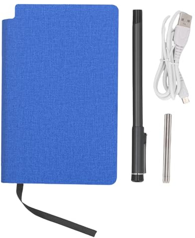 Jectse 3 in 1 Digital Smart Pen, Smartpen Notebook Set, Real Time Sync for Digitizing, Bluetooth 5.0 Paper Smart Writing Set, OCR Text Recognition Al Image Generation (Linen Texture Blue)