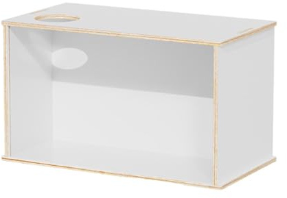 HGZLQKD Wooden Hamster Sand Bath Container, Hamster Digging Box Easy to Clean, Hamster Sand Bath Box for Mice Lemming Gerbils or Other Small Pets, Satisfy Natural Behaviors, L