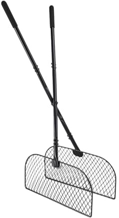 Rastrello Da Giardino – Con Manico Lungo Antiscivolo In Metallo, Architettura Di Portata Ad Alta Chiarezza Per La Gestione Dei Detriti, Rastrello Per Foglie In Metallo Per Risparmiare Manodope