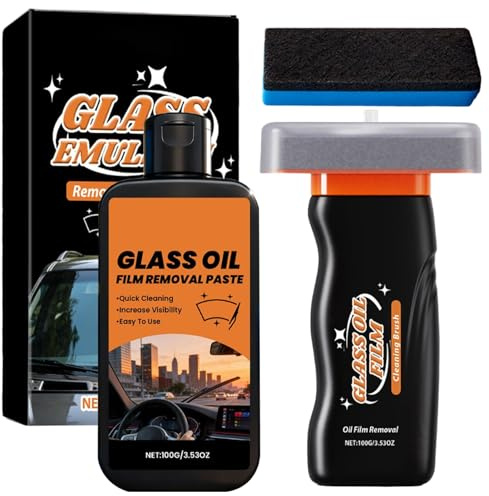 Tanxemery Limpiador De Película De Para Ventanas De Coche,Cepillo Detallador Para Auto Antivaho Y Antilluvia De 120ml - Limpiador de Parabrisas - Para Interior, Exterior, Neumáticos, Vehículos Y