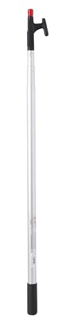 Attwood Marine Boat Hook, Telescopic Aluminum Pole with Poly Head for Docking, Mooring, and Retrieving, 3.5 to 8.0 - Foot, Silver, 55170