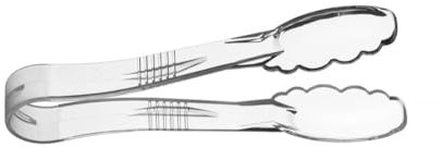 HENDI Servierzange, Geschirrspülmaschinengeeignet, temperaturbeständig bis 100°C, Küchenzange, Lebensmittel Zange, Grillzange, Kochzange, 230mm, Polycarbonat, Transparant