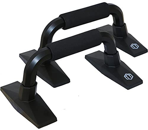 Sporttrend 24® Push Up Stand Bar 2er Set in schwarz, 200kg belastbar | Liegestützgriffe, Liegestütz Griff, Kraftgerät