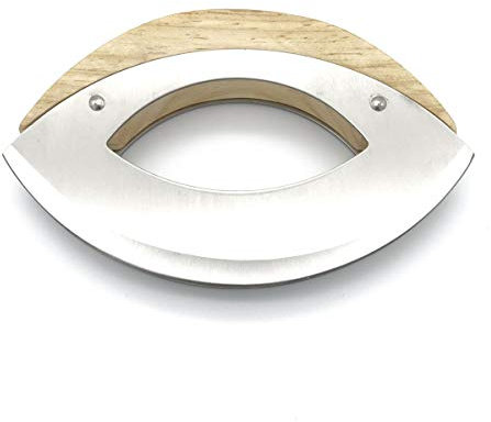Handliches Wiegemesser aus Edelstahl mit Holzgriff