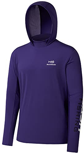 BASSDASH UPF 50+ UV-solskydd för män Långärmad Performance Fishing Hoodie Huvtröjor