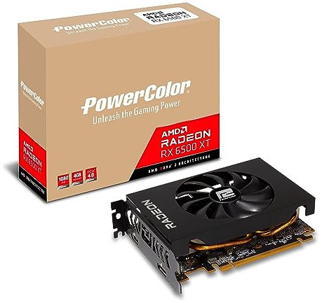 Powercolor Tarjeta gráfica AMD Radeon RX 6500XT ITX para Juegos con Memoria GDDR6 de 4 GB