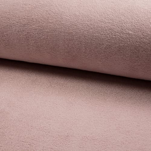 CRS Fur Fabrics Cuddlesoft-Tejido de Rizo de bambú para Bienestar, Color Polvoriento, 1 m, 150 cm x 100 cm, Rosa (b), 1Mtr - 150cm x 100cm