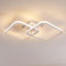 Goeco LED Deckenleuchte Moderne, 42W Quadratische LED Deckenlampe 2 Fimmige, 3000K Warmweißes Licht, Weiß Acryl Deckenbeleuchtung für Wohnzimmer, Esszimmer, Küche, 64CM