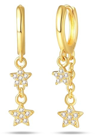 CYCUFF Orecchini a cerchio in argento Sterling 925 con zirconia cubica colorata, set di orecchini gioielli per donna, idea regalo per lei, orecchino, Argento sterling, Zirconia cubica