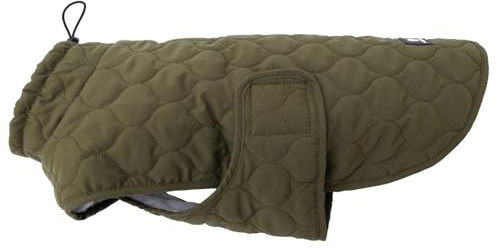 Wanderpfote Hundemantel – Steppjacke Hundejacke Stilvoll und Elegant – Hundemantel Wasserdicht – optimal für kleine und mittelgroße Hunde (Grün, Größe 40)