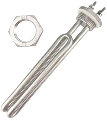 DN25 Vattenvärmeelement 220V 2KW Rostfritt stål Elpanna Tankvärmare Doppvärmare for Bryggning(Heater Nut)