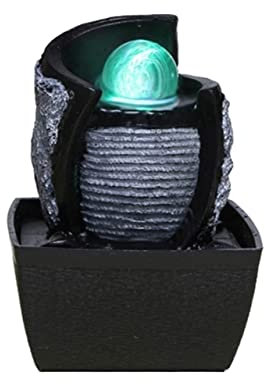 Fontana Cascata Fontana da tavolo Fontana d'acqua Fontana da interno Fontana da tavolo per la decorazione della camera da letto dell'ufficio domestico Regalo Decorazione Atmosfera Rilassante(Style E)