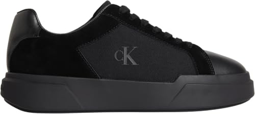 Calvin Klein Mens Chunky Cupsole Laceup CV Mix HM0HM02238 Low Top, Nero (Triple Black), 40