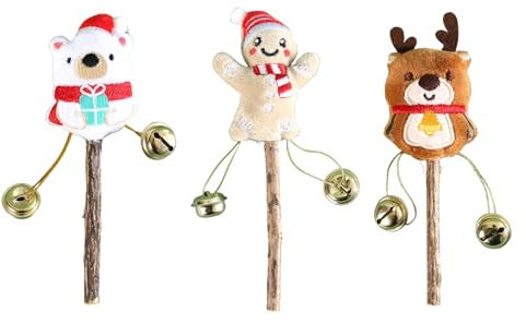 Wsdsgz Lot de 3 jouets à mâcher naturels pour chat - Bâton de dents de menthe à mâcher pour nettoyer les chats