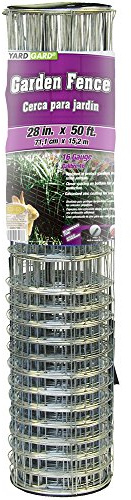 YARDGARD – 1 in. x 4 in. Mesh Welded Wire Fence – 28 in. x 50 ft. – 16‑Gauge Galvanized Steel – for Rabbit Fencing | Small Animal Barriers | Garden Protection and Yard Enclosures