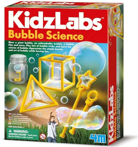 4M KidzLabs Bubble Science Kit, Soap Film Experiments & Giant Bubbles