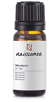 Naissance Huile Essentielle De Mandarine (No. 154) - 10ml - Pure, Naturelle, Végan, Non Dilué - Pour Aromathérapie, Diffuseur, Humidificateur, Mélange Massage - Arôme Apaisant