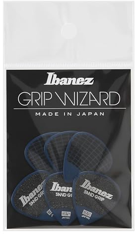 Ibanez PPA16HSGYE - Confezione da 6 plettri della serie Wizard Sand Grip, 1,0 mm, colore giallo 1.0mm Dark Blue