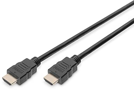 DIGITUS Cable de conexión HDMI Premium High Speed, tipo A - HDMI 2.0 - 3.0m - con canal Ethernet - Ultra HD 4k/60Hz - compatible con TV/beamer/monitor - contactos chapados en oro - negro