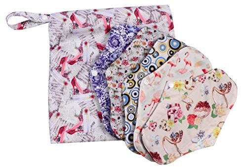 MILISTEN Tasche Für Menstruationsbinden 5er-pack Waschbare Binden Auslaufsicher Und Atmungsaktiv Wiederverwendbare Handtücher Größe S