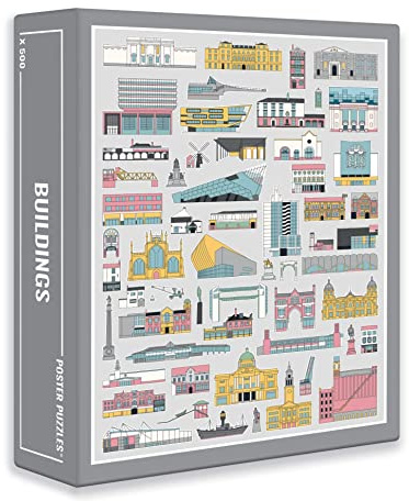 Buildings de Cloudberries - Puzzle de bâtiments Fun de 500 pièces pour Adultes avec Une Architecture Cool et sur Le thème de la Construction (500 pièces)