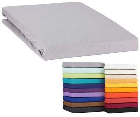 Moon-Classic Topper Spannbettlaken Spannbetttuch 180x200-200x220 cm Jersey aus 100% Baumwolle (Graphit)