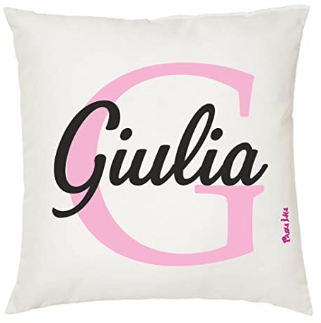 Regali Pazza idea Cuscino Personalizzato con Nome - 40x40 cm - Cotone Morbido - Design Elegante - Regalo per Coppie - Collezione Innamorati