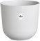 Elho Jazz Round Ø 16cm - Pot de Fleurs d'Intérieur - Plastique 100% Recyclé - Structure Unique - Ø 16.5 x H 15.3 cm - Blanc/Blanc Soie