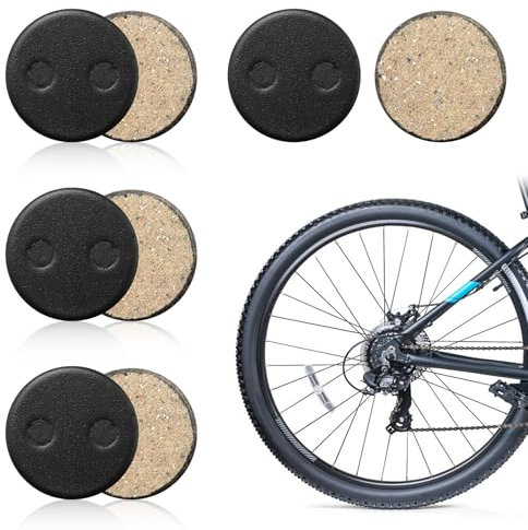 Bike Disc Brake Pads 4 Pairs Resin Oil Semi-Metal Round Pad Bicycle Accessories Brake Pads Replacement Cycling Road Mountain Bike Brake Pads for Bicycle Electric Bike Cycle