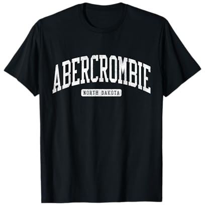 Abercrombie, Dakota du Nord, ND JS03 College University Style T-Shirt