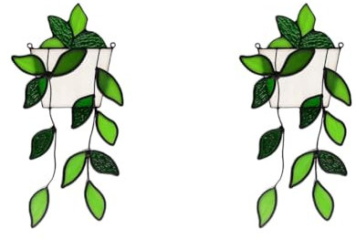 LYEAA Pothos - Acchiappasole decorativo da parete in acrilico con piante verdi, per casa, ufficio, giardino
