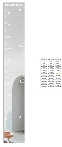 Zanthicia Ganzkörperspiegel und Messlatte für den Selbstausdruck von Kindern, kein Werkzeug erforderlich, Wachstumstabelle für Kinder, Spiegelkritzeln, Typ+3