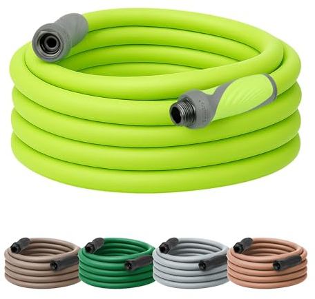 Flexzilla Garden Hose with SwivelGrip, 5/8 in. x 50 ft., Heavy Duty, Lightweight, Drinking Water Safe, ZillaGreen - HFZG550YWS-E