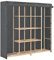 vidaXL Kleiderschrank Stoffschrank Garderobenschrank Garderobe Schrank Schlafzimmerschrank Wohnzimmer Schlafzimmer Grau 173x40x170 cm Stoff