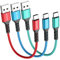 HOTNOW Short USB C Cable 0.3m 3 Pack, 30cm usb c charger cable for iPhone 16 15, Galaxy S25 S24 S9 S8, Power Bank and Other Type c Devices