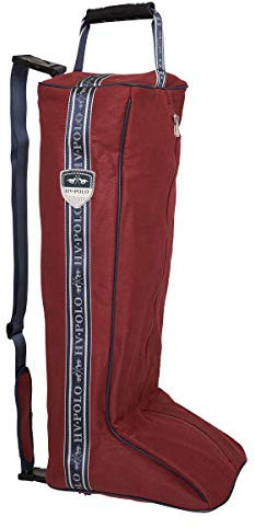 HV Polo Stiefeltasche Welmoed Griff + Langer Schulterriemen Glitzer Look (Deep Red)