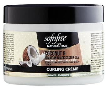 SOF N' FREE Curl Cream for Curly Hair with Coconut & Jamaican Black Castor Oil, Curling Cream for Defined Curls, Styling Hair Cream for All Hair Types, 325ml Sourced by Bronx International Ltd